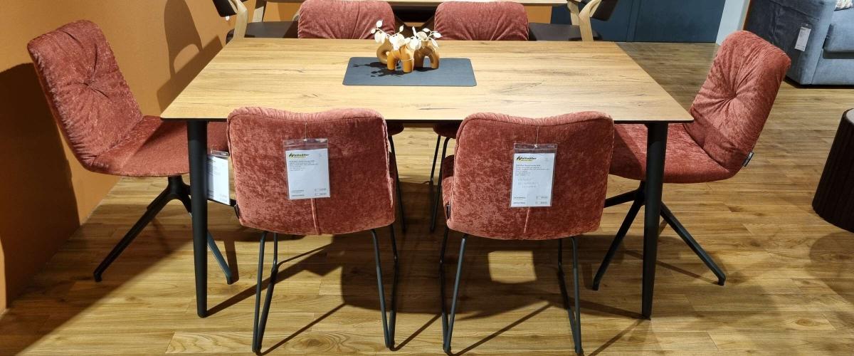Esstischgruppe Mod. Global Saltino/Pelle