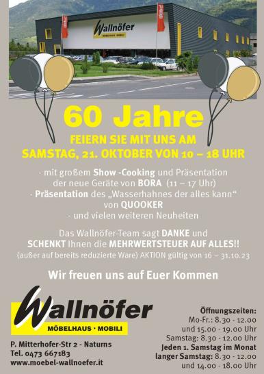 60 Jahre MÖBELHAUS WALLNÖFER